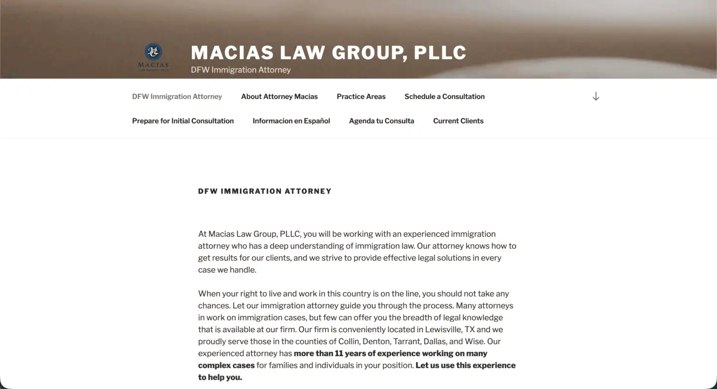 Macias Law – Antes